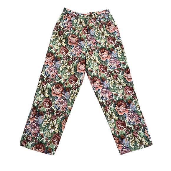 Meadows Tapestry Floral High Waisted Pants Size 6 Cottagecore Statement - Picture 2 of 7